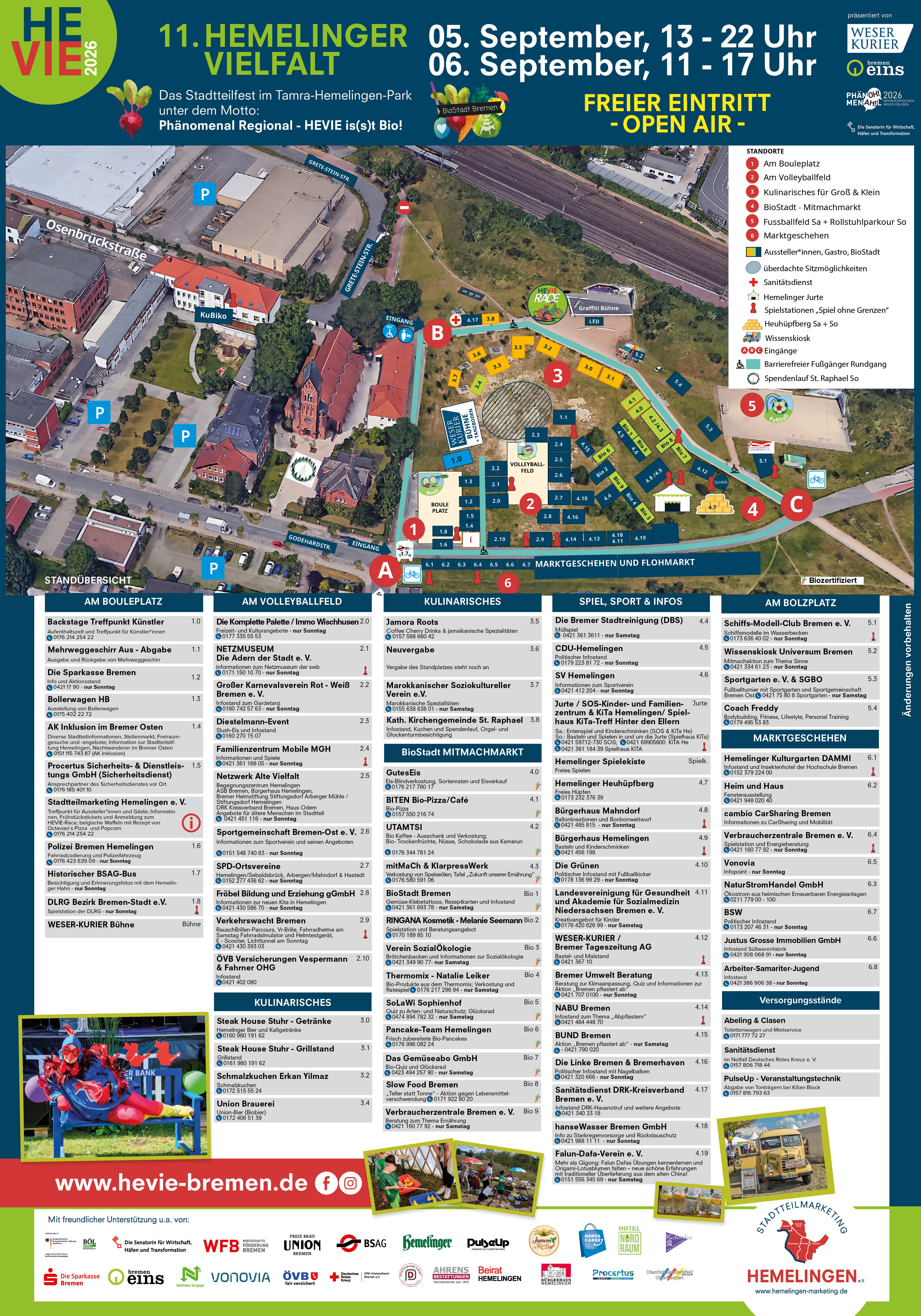 Lageplan Tamra-Hemelingen-Park